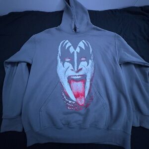 KISS hoodie in grey size M men